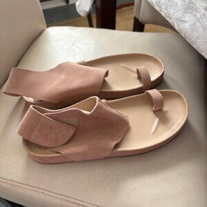Pedro GARCIA Suede Pink Toe Sandals, Size 11